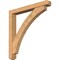 Ekena Millwork Thorton Craftsman Smooth Bracket w/ Offset Brace, Western Red Cedar, 5 1/2"W x 42"D x 42"H BKT0604X42X42THR04SWR - alternate 1
